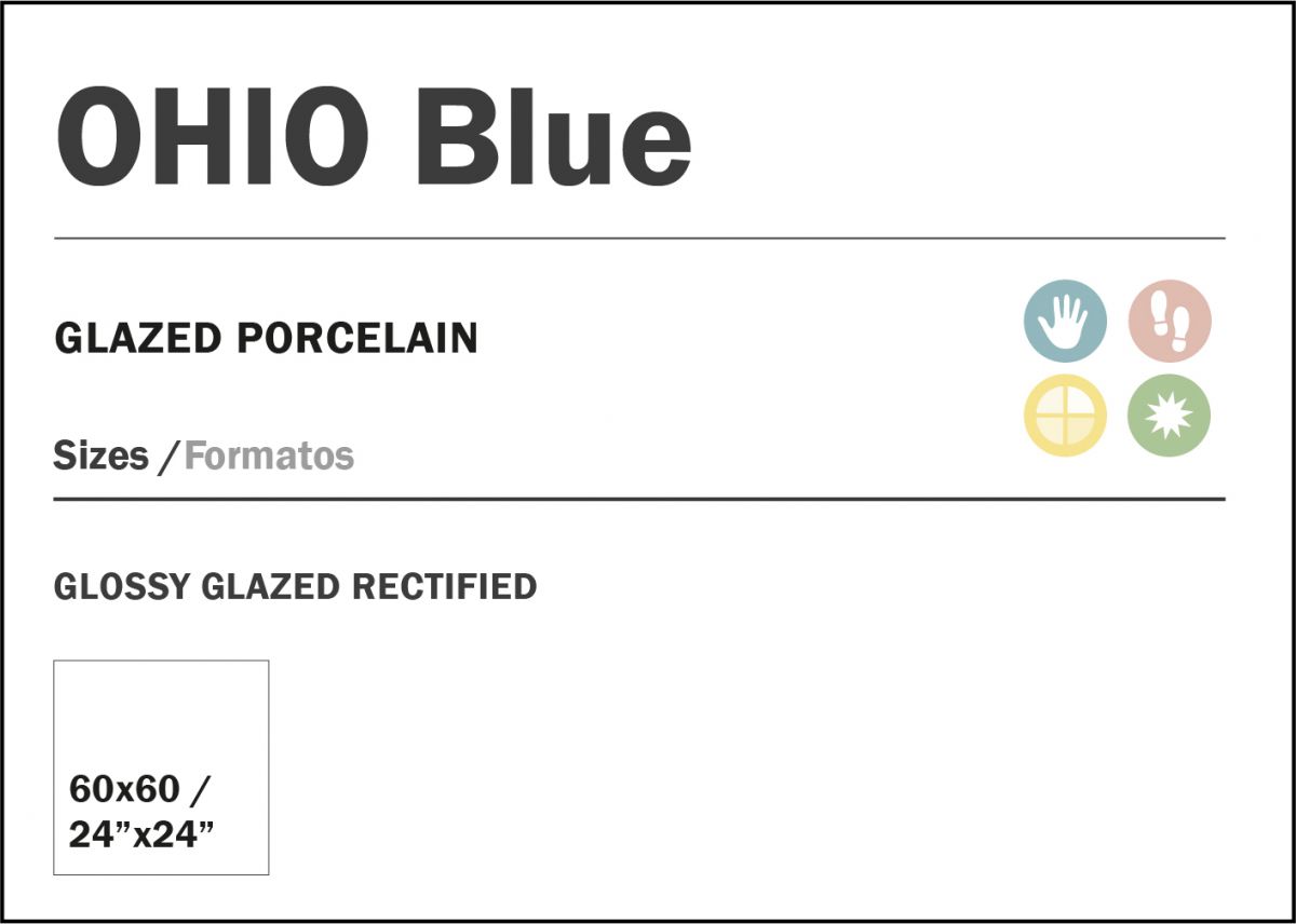 60x60 cm ohio blue topkwaliteit spaans tegels