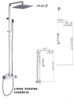 Aqua Quadro. Vierkante regendouche set.